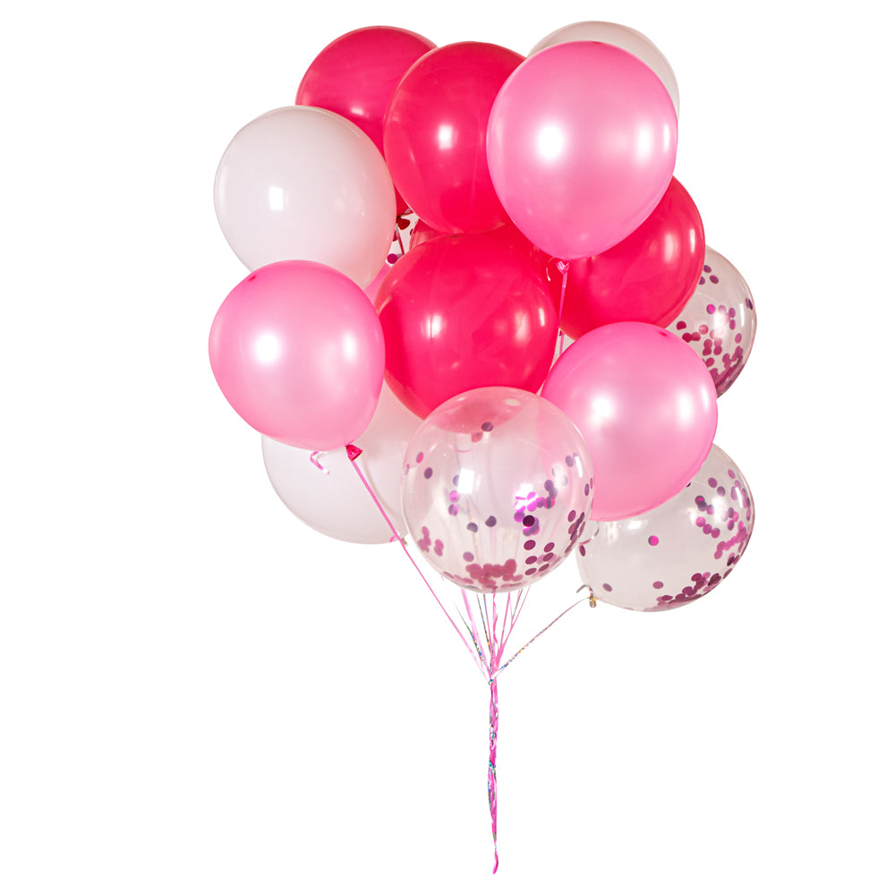 Balloonify Pink Confetti Balloon Set - 20 Pieces Party Decorations for Birthdays, Weddings & Baby Showers - 1 Count Box