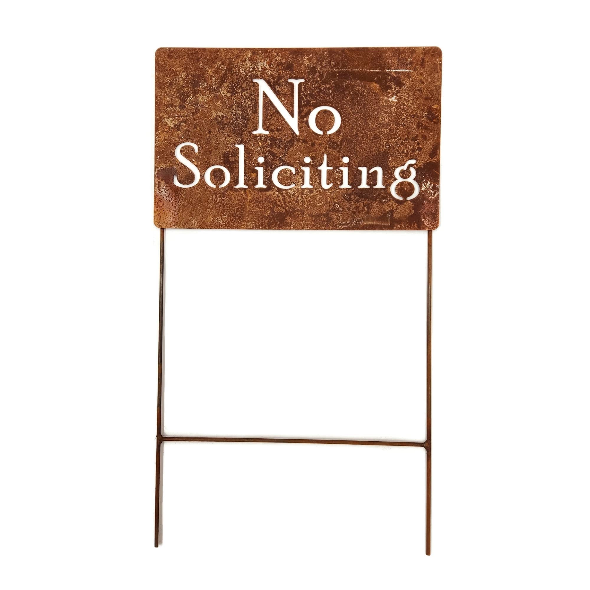 No Soliciting Funny Garden Stake - 20 to 33 Inches Tall (XL 33