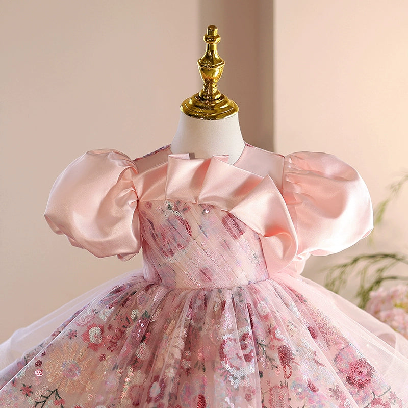 Princess Dress for Girls - Elegant Birthday Party & Flower Girl Wedding Gown | Perfect for Birthday Celebrations, Pageants, and Special Occasions