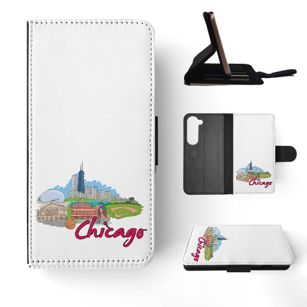 Samsung Galaxy S23 Flip Wallet Case - Foxercases Chicago for Travel & Daily Use