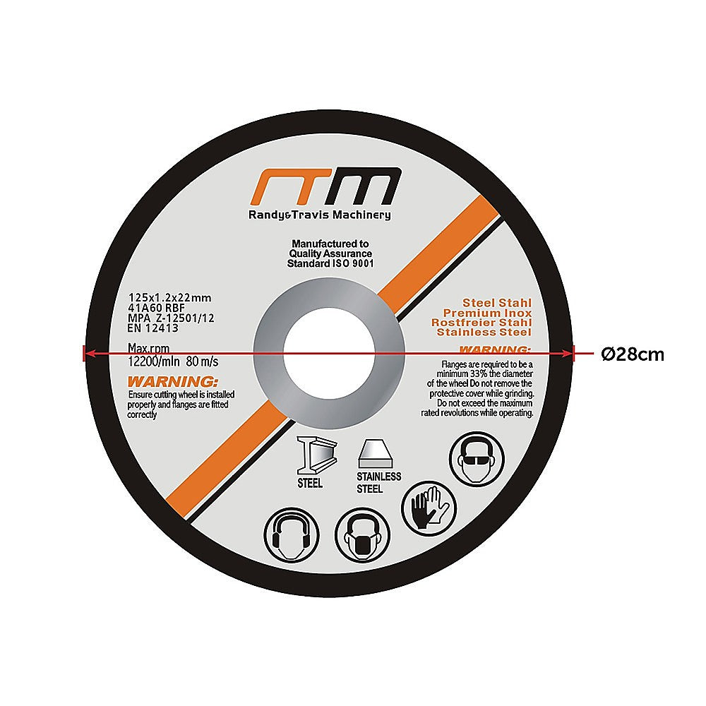 125mm 5-Inch Cutting Disc Wheel for Angle Grinder - 25 Pack - High-Speed Metal & Stainless Steel Cutting - Perfect for DIY Projects, Construction, and Metal Fabrication