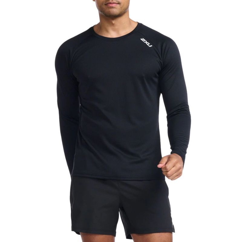 2XU Men's Aspire Long Sleeve Running Shirt - Lightweight Performance Top for Marathon, Jogging & Workouts