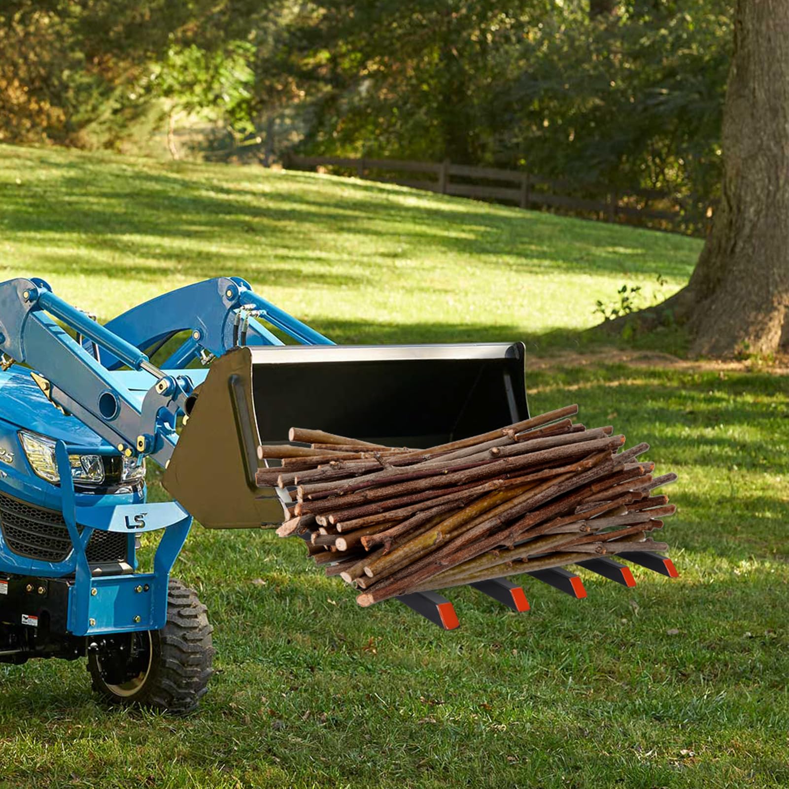 Heavy Duty 5-Tine Clamp-On Debris Forks for 48