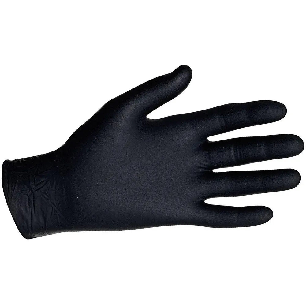 Premium Black Nitrile Gloves - 100 Count, Disposable, Powder-Free, Latex-Free - Ideal for Medical, Tattoo, Cleaning & Food Handling Safety