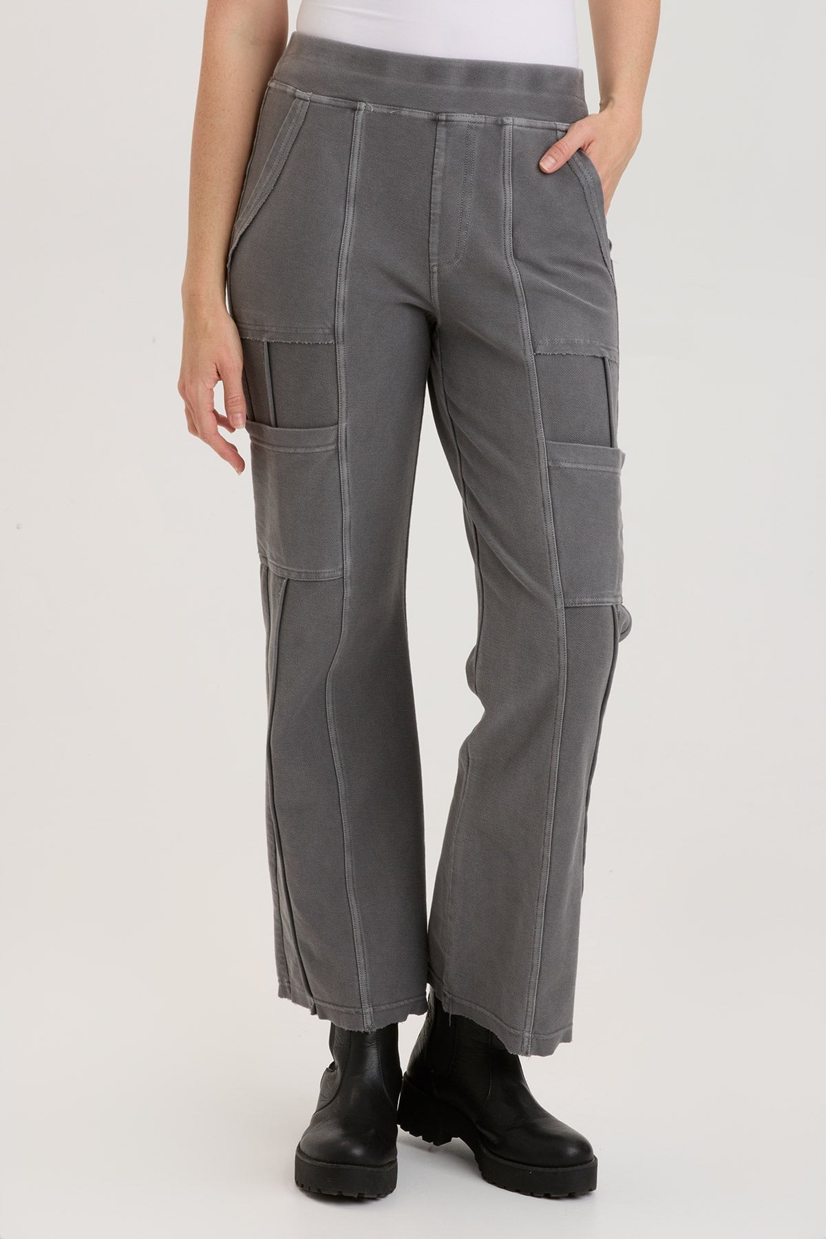 Kiah Flare Pants for Women - High Waisted Wide Leg Trousers in Smokehouse Pigment | Casual & Office Wear | Perfect for Work, Dates & Everyday Outfits