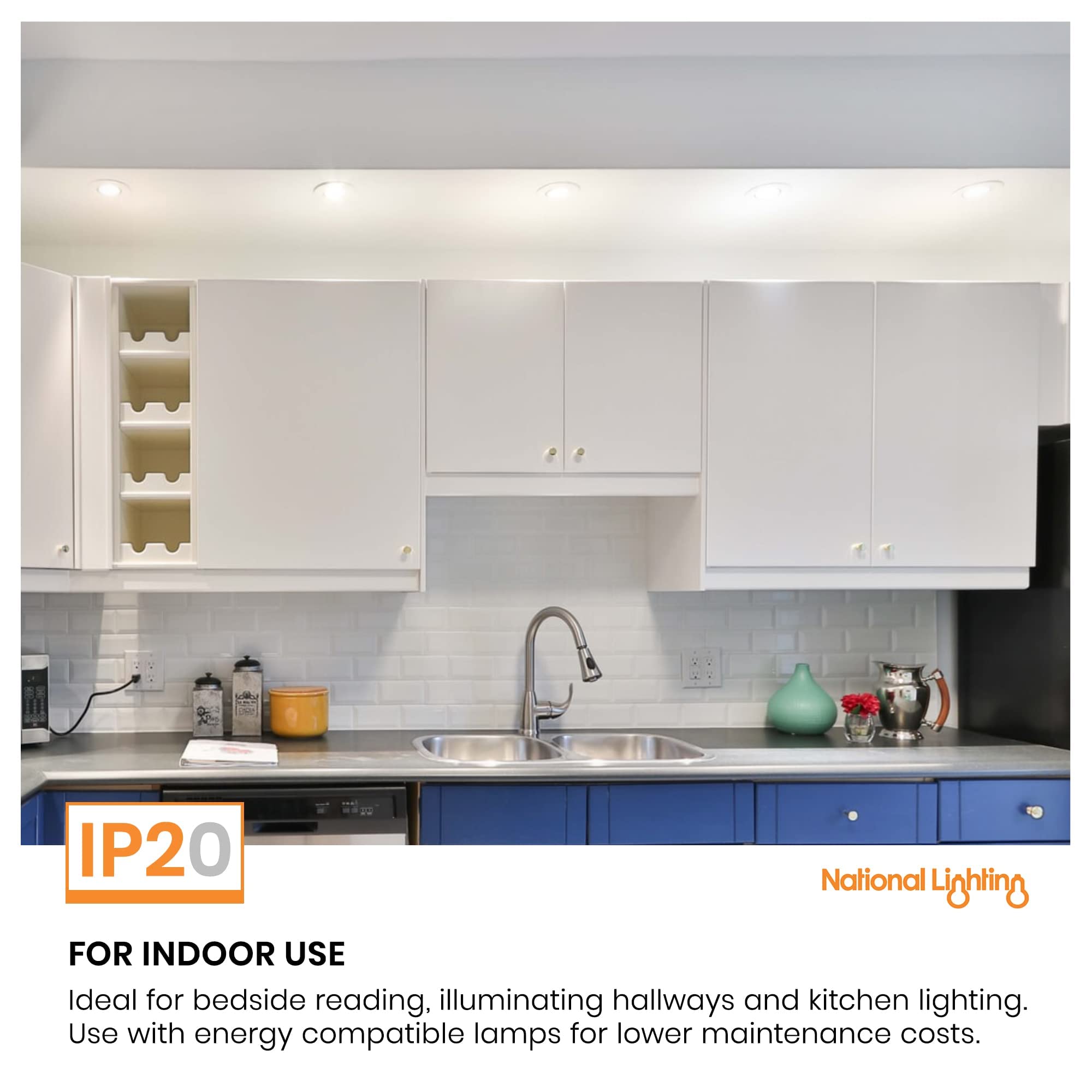 CAST Recessed LED Downlights - 10 Pack Adjustable GU10 Ceiling Spot Lights with Matt White Finish, IP20 Rated for Halogen/LED Bulbs - Perfect for Kitchen, Living Room & Bedroom Lighting