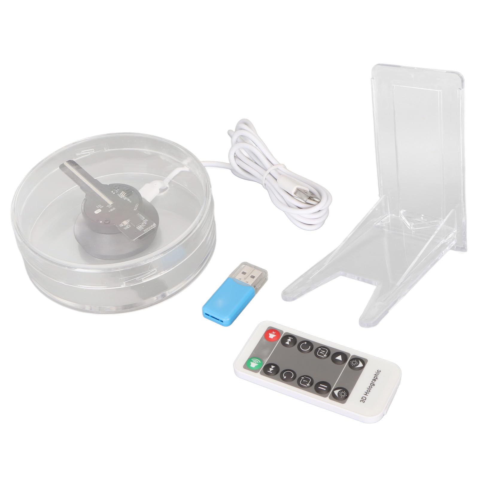 Gigicial 3D Hologram Fan - WiFi Enabled Holographic Projector Display with 48 LED Lights | Portable 3D Advertising Fan for Retail Stores, Events & Trade Shows