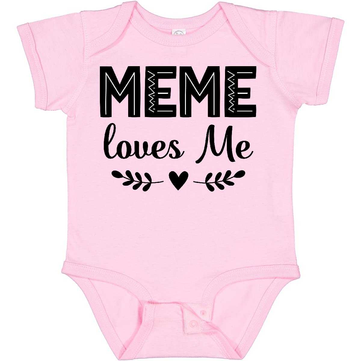 Inktastic Meme Loves Me Baby Bodysuit - Cute Graphic Onesie for Infants & Newborns - Perfect for Family Photos, Playdates & Everyday Wear