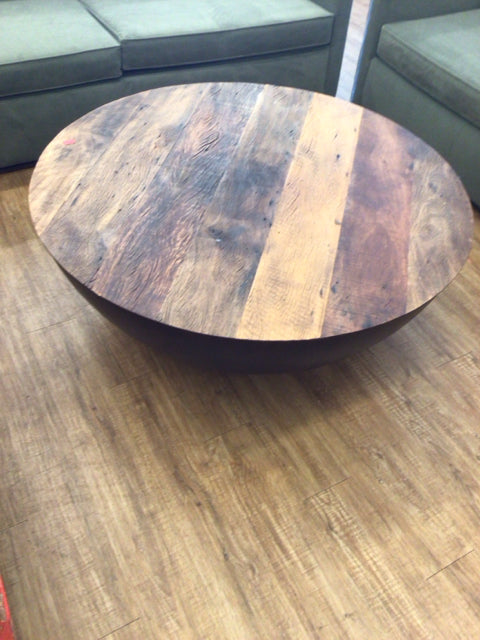 Anthropologie Semisfera Coffee Table - Modern Round Glass Top Side Table for Living Room, Bedroom & Office - Stylish Home Decor Accent Furniture