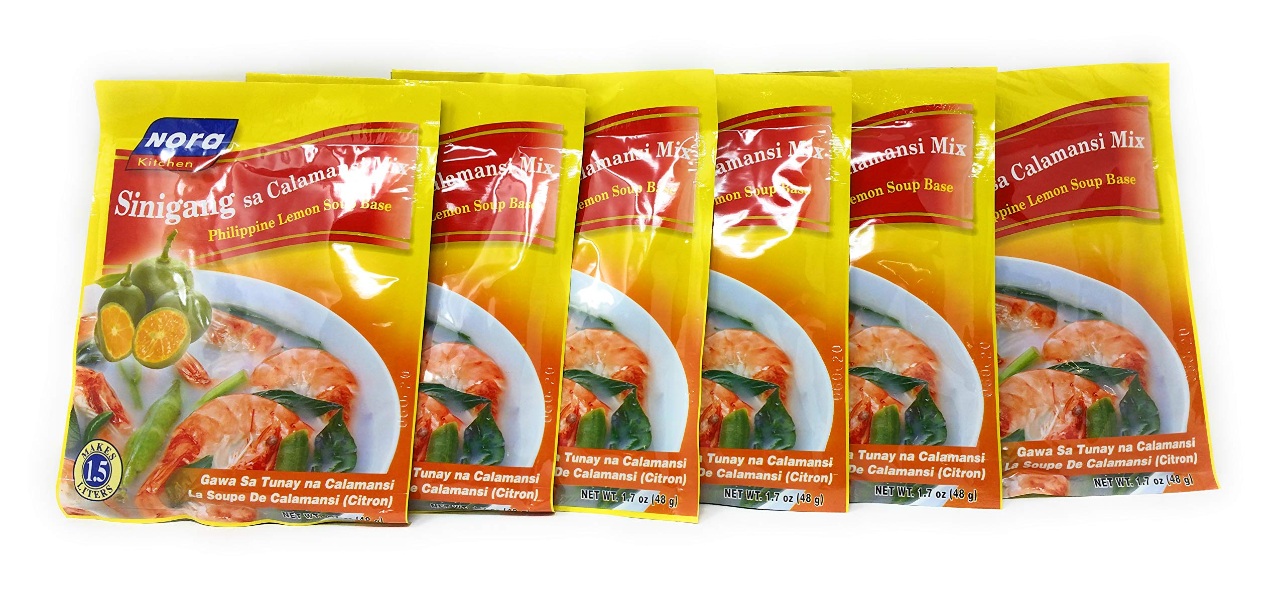 Nora Kitchen Sinigang sa Calamansi Mix - Authentic Philippine Lemon Soup Base - 6 Pack - Perfect for Filipino Dishes, Family Dinners & Asian Cuisine