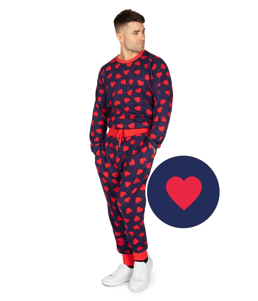 Tipsy Elves Valentine's Day Pajama Sets for Adults - Matching Couples Loungewear | Romantic Sleepwear for Valentine's Date Night & Cozy Winter Nights at Home