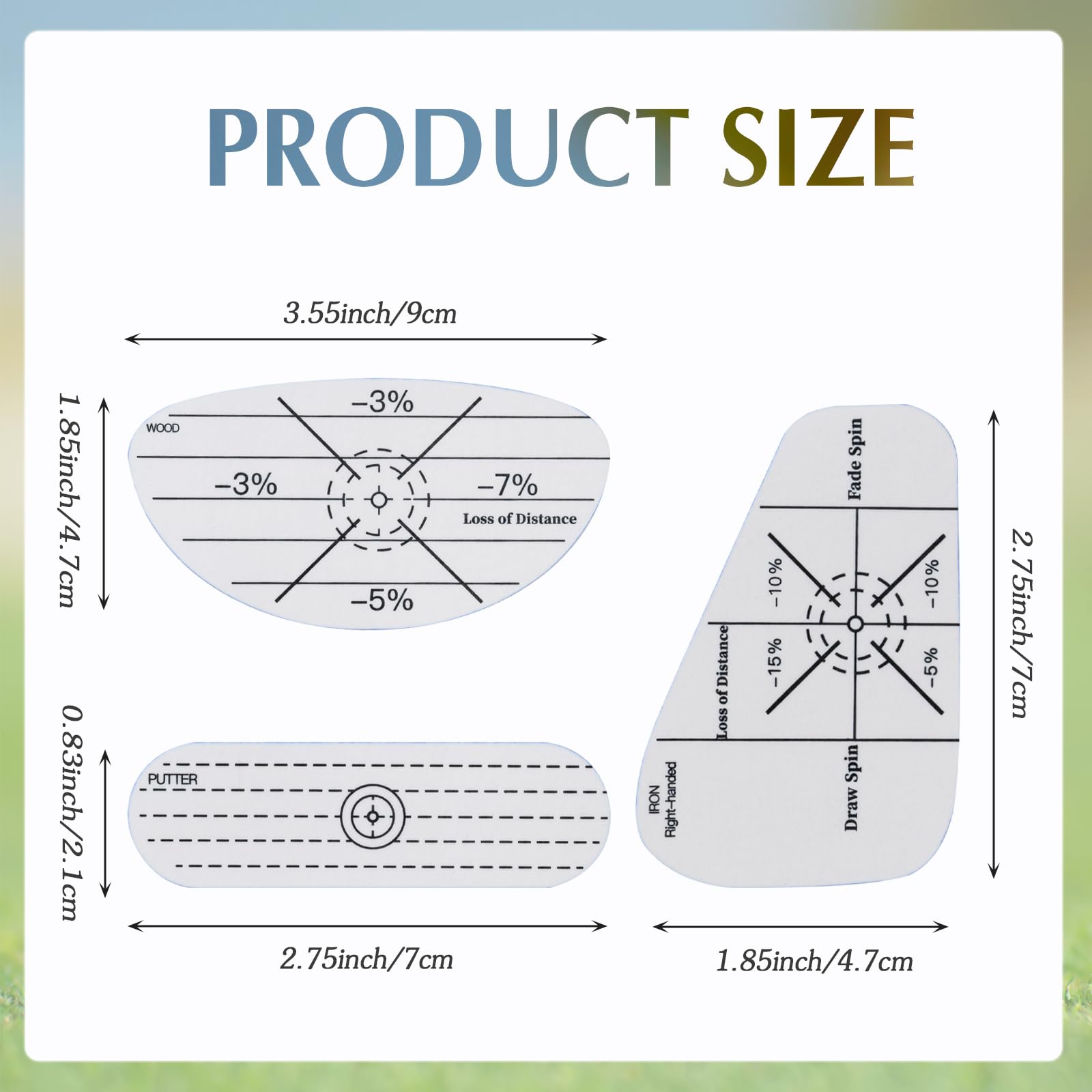 330Pcs Golf Impact Tape - Professional Golf Training Aid & Swing Analyzer for Woods, Irons & Putters | Improve Accuracy & Master Golf Swing Techniques | Perfect for Driving Range Practice & Home Training