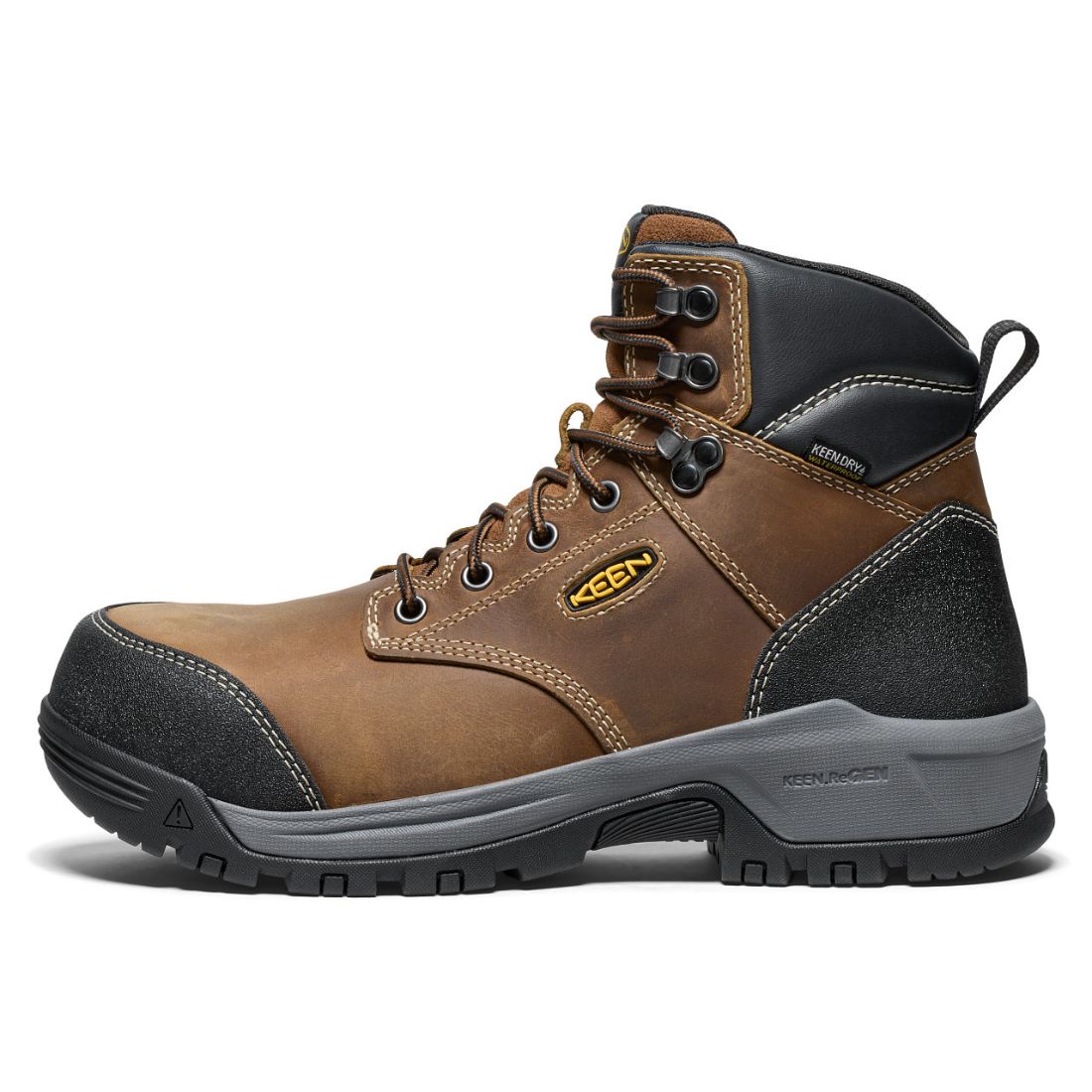 **Keen Evanston Men's Size 6 Waterproof Composite Toe Work Boots - Brown (1029855) | Durable & Comfortable for Construction, Hiking & Outdoor Work**