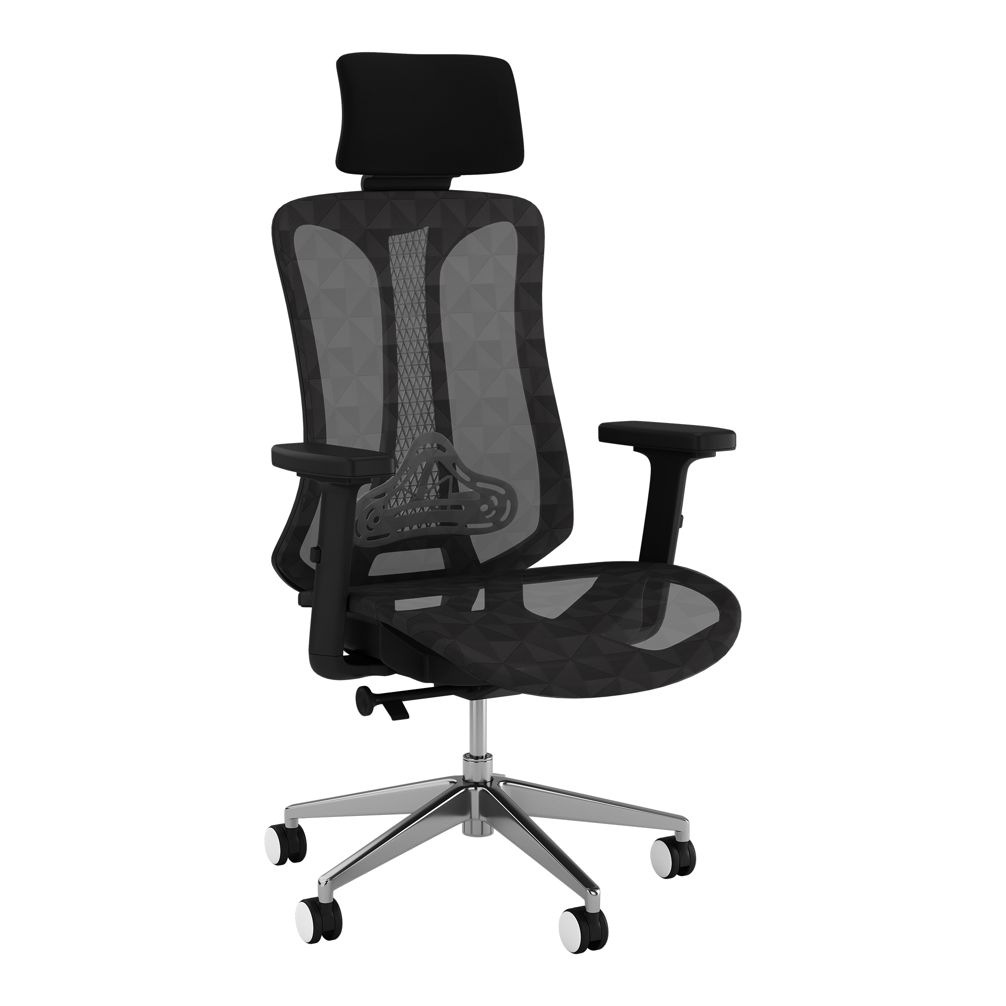 Ergonomic Mesh Office Chair with Adjustable Headrest & Lumbar Support - Comfortable Computer Desk Chair for Home & Office Workspaces - Perfect for Long Hours of Sitting, Gaming, and Remote Work