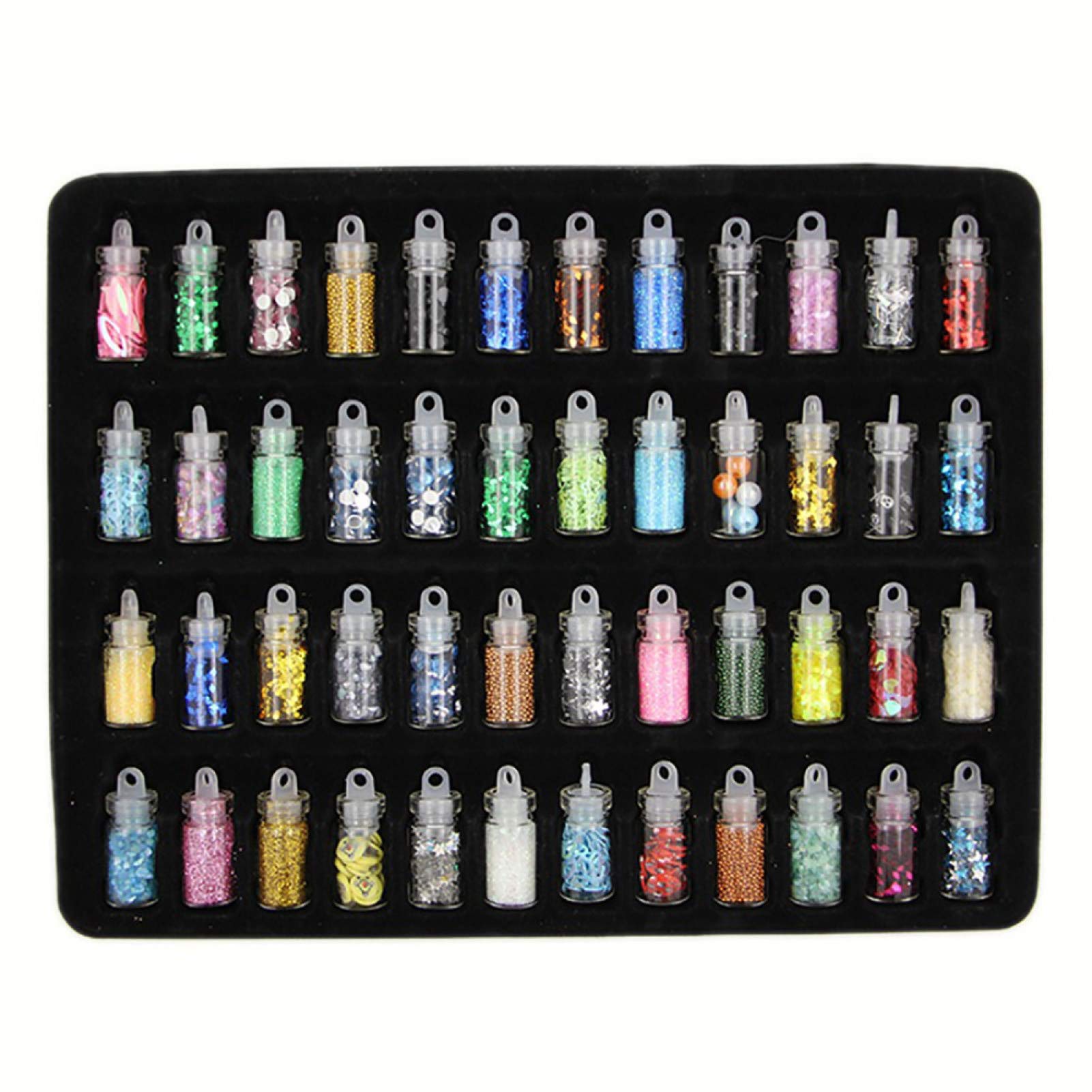 3D Nail Art Sequins Beads & Glitter Decorations Kit - DIY Manicure Tools for Professional Salon & Home Nail Designs (Perfect for Parties, Weddings & Special Occasions)