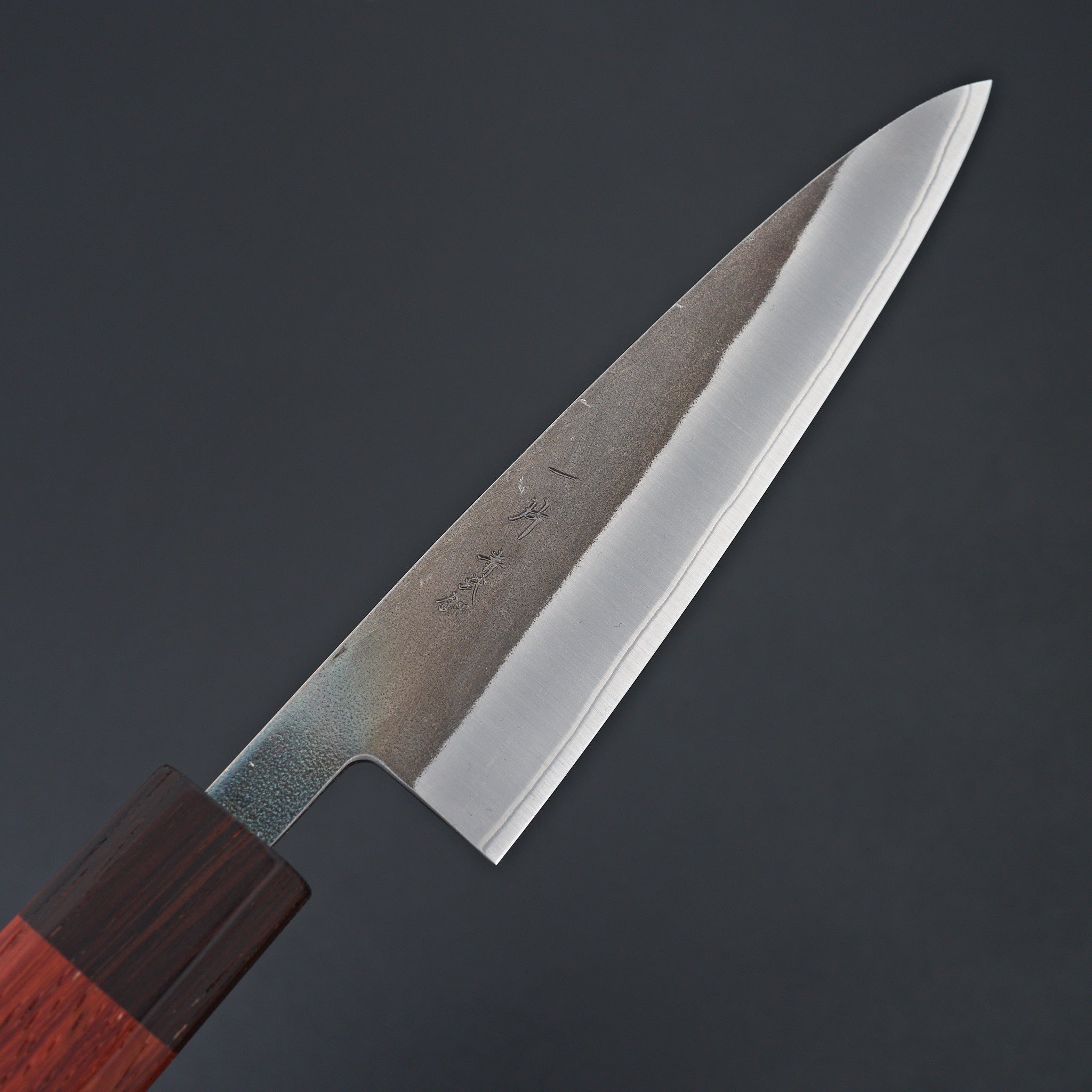 Hitohira TD Blue #2 Stainless Clad Kurouchi Petty Knife 135mm - Japanese Chef Knife with Padauk Wood Handle - Perfect for Slicing, Peeling & Precision Kitchen Tasks