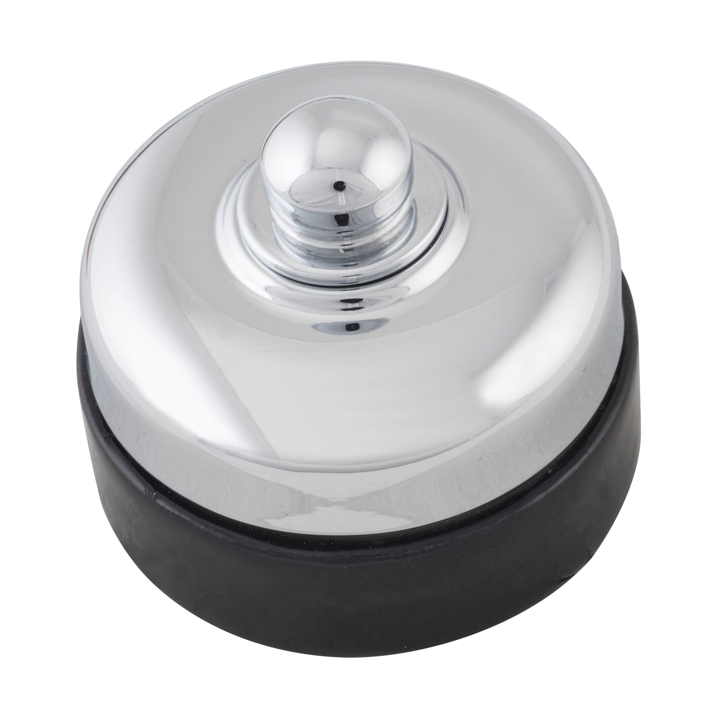 5116/250 LED Dimmer Switch - 250T Black Porcelain Base with Chrome Plate (60mm Diameter x 48mm Projection) - Perfect for Home Lighting Control & Smart Bulb Compatibility