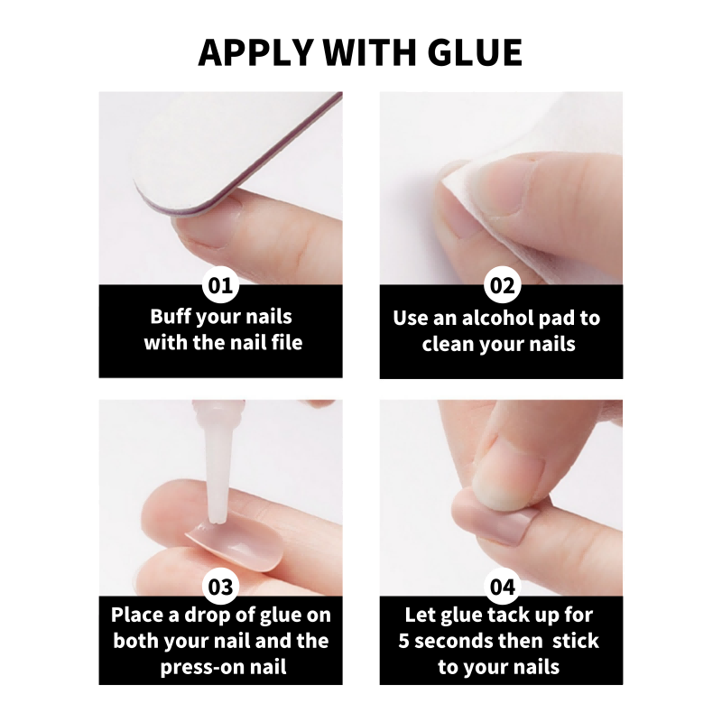 Lavender Tulips Press on Nails - False Nails with Glue - Full Cover Artificial Nails for Women - Perfect for Weddings, Parties & Daily Wear