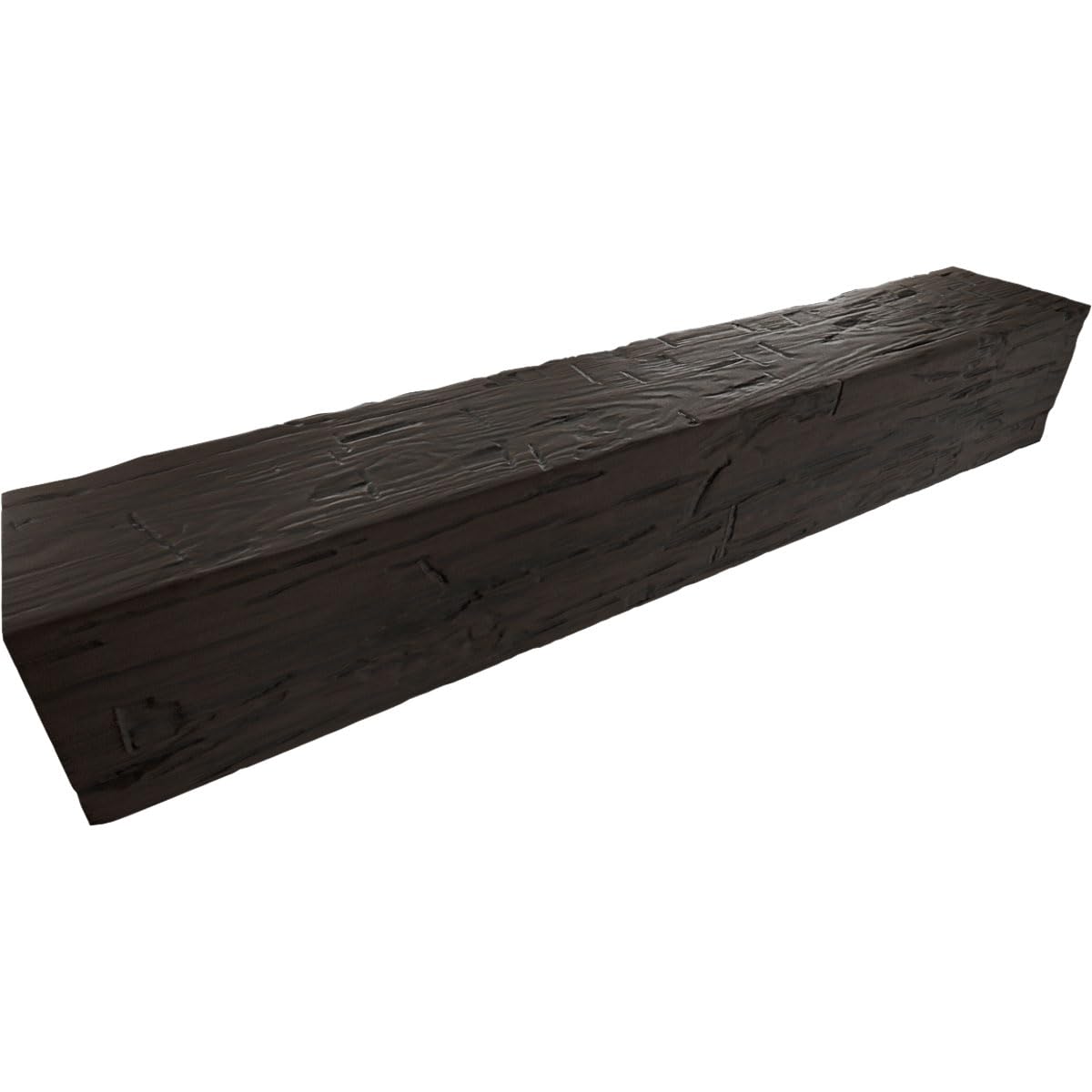 Ekena Millwork BMHH3C0080X060X096ZH 3-Sided U-Shaped Hand Hewn Endurathane Faux Wood Ceiling Beam - 8