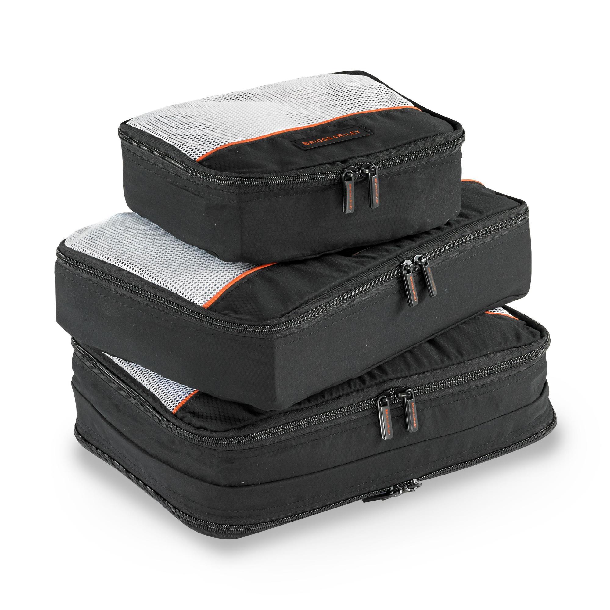 Briggs & Riley Travel Packing Cubes Set of 3 - Small Organizer for Suitcases & Carry-On Luggage - Perfect for Business Trips, Vacations & Weekend Getaways