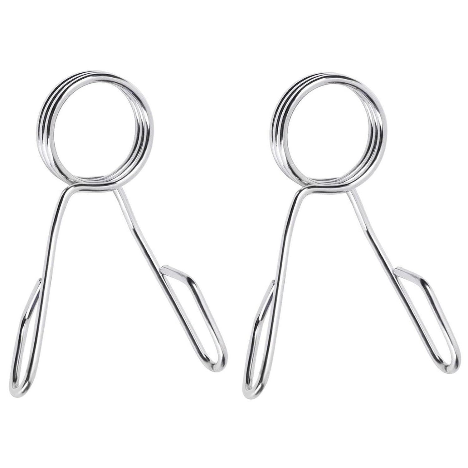 Olympic Barbell Clips 2 Pack - 2 Inch Metal Gym Clamps for Weight Lifting & Strength Training