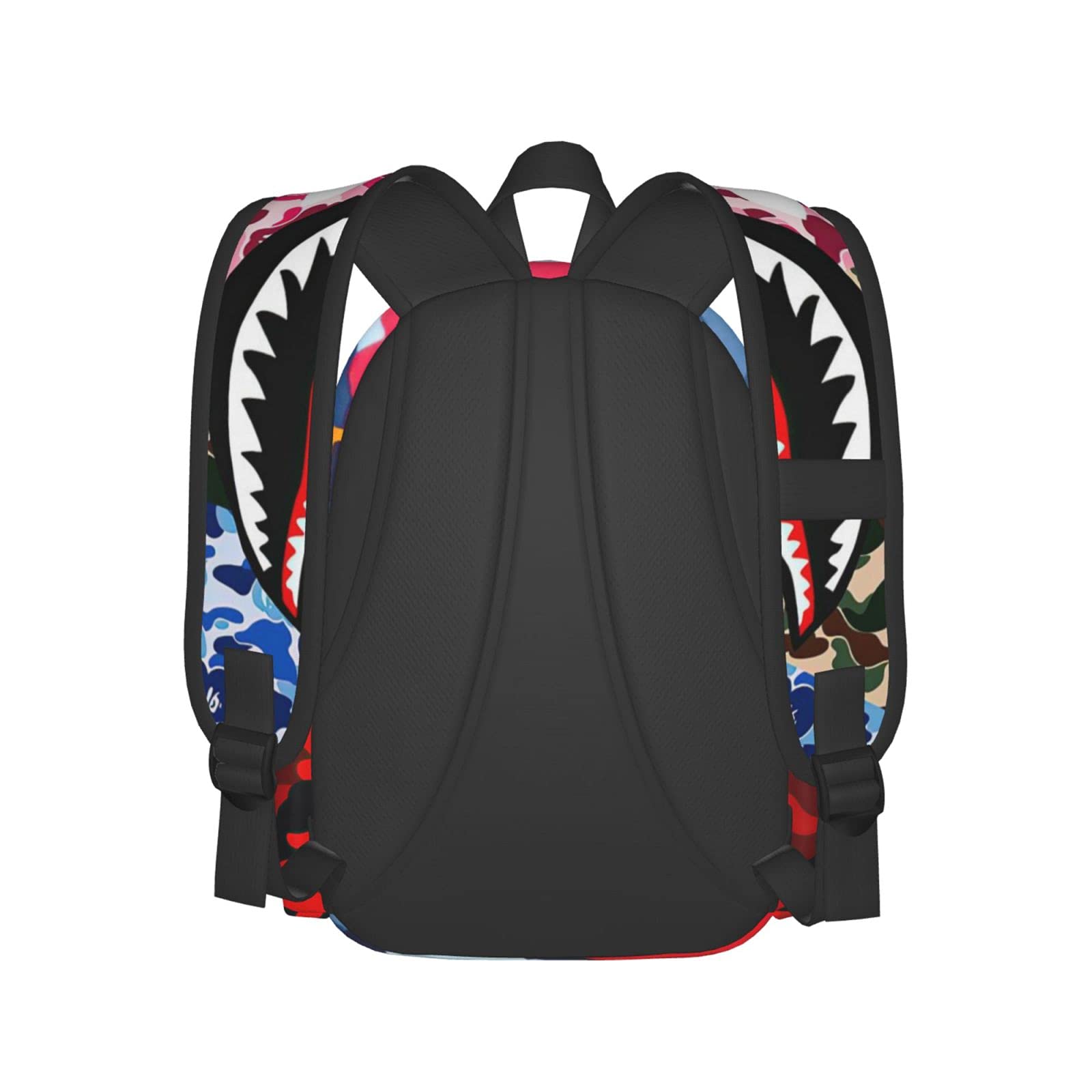 Shark Teeth Camo Backpack - Large Capacity Travel Laptop Backpack for Men & Women, Durable Daypack for School, Work & Outdoor Adventures