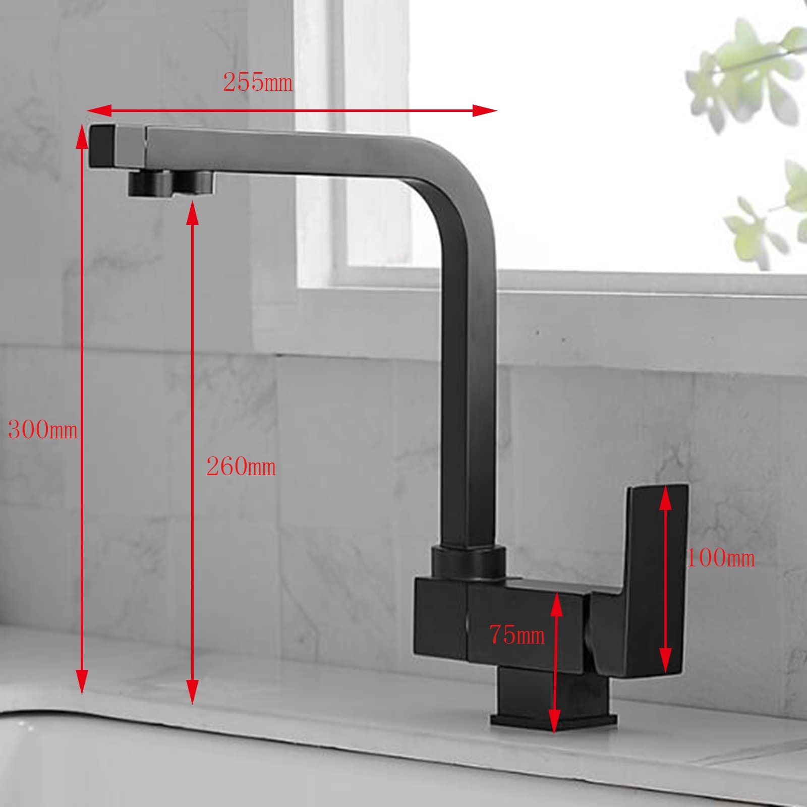3-in-1 Black Brass Folding Kitchen Faucet with 3-Way Sprayer - High Pressure Pull Down Spray Sink Faucet for Modern Kitchen, Dish Washing & Food Prep