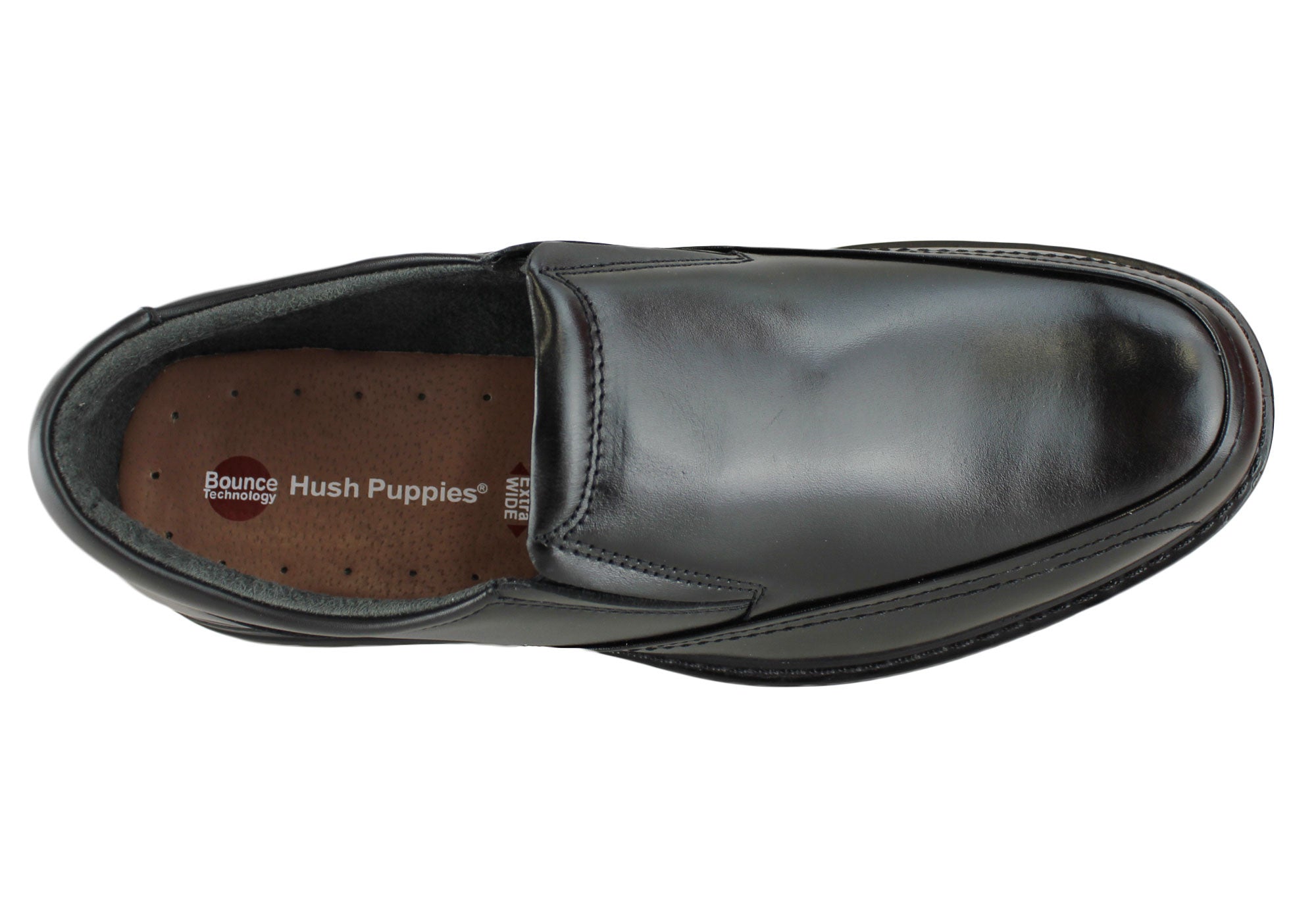 Hush Puppies Men's Leather Dress Shoes - Wide Fit Comfortable Business & Formal Shoes for Office, Wedding & Special Occasions