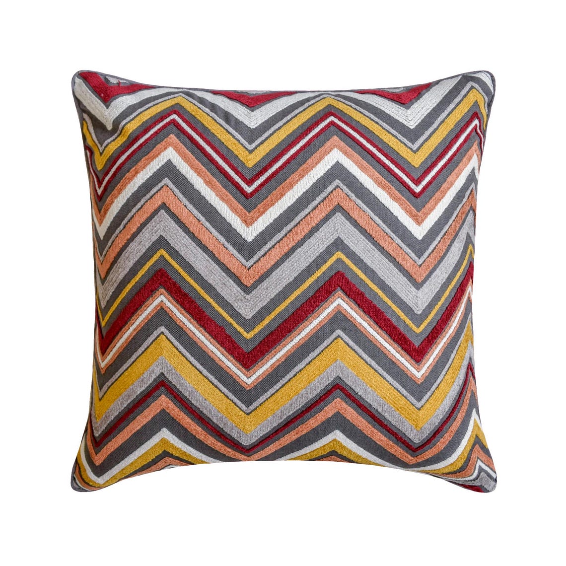 Amber Chevron Burgundy Velvet Decorative Throw Pillow Cover - Soft Luxury Cushion Case for Sofa, Bed, Living Room & Home Decor