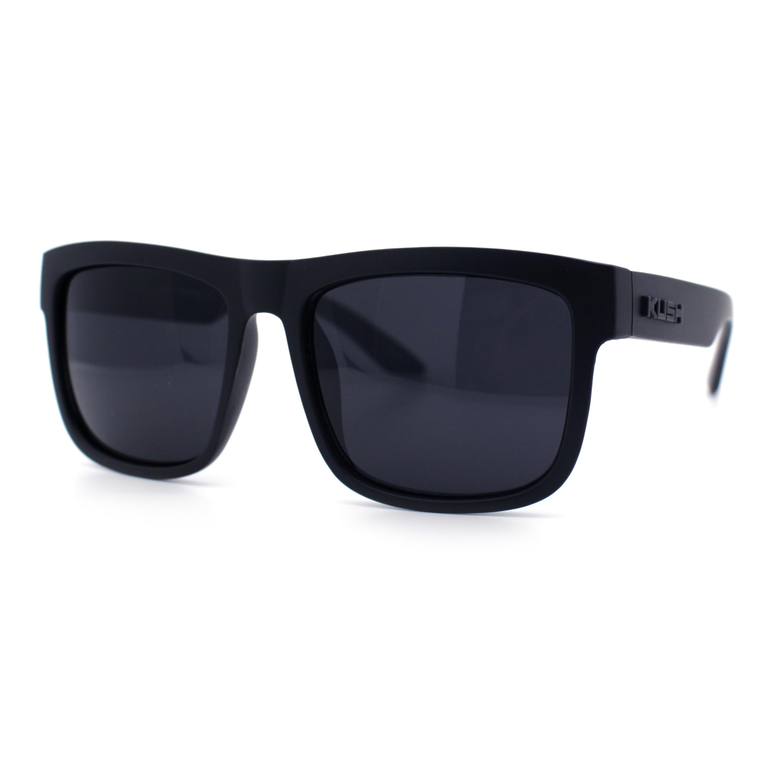 Kush Men's All Black Gangster Oversize Horn Rim Cholo Sunglasses for Hip Hop Fashion & Streetwear Style | UV Protection Retro Shades for Men