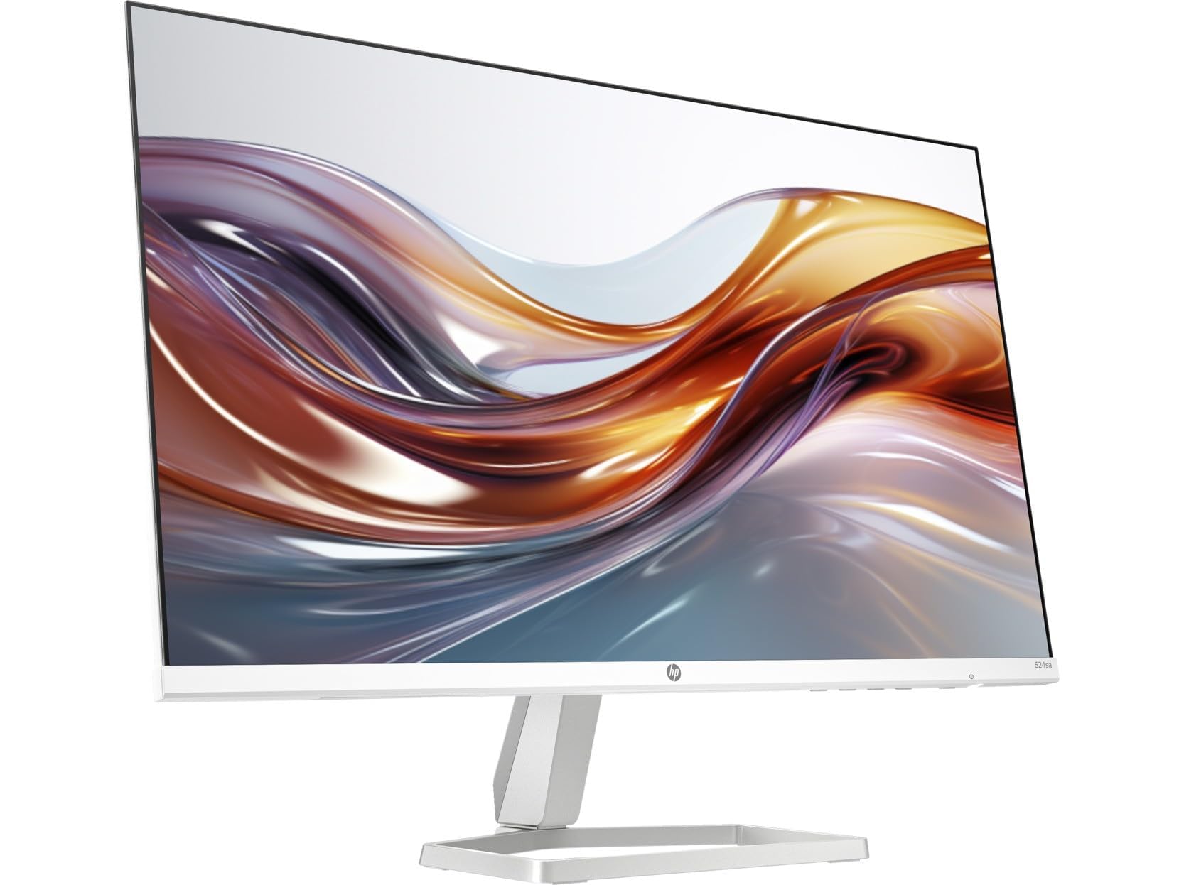 HP Series 5 524sa 24-inch IPS FHD Monitor with Built-in Speakers - 94C36AA#ABA (2025 Model) | Anti-Glare 300 Nits Display, Flicker-Free, HDMI & USB Hub | White/Silver Design | Perfect for Home Office, Gaming & Multimedia