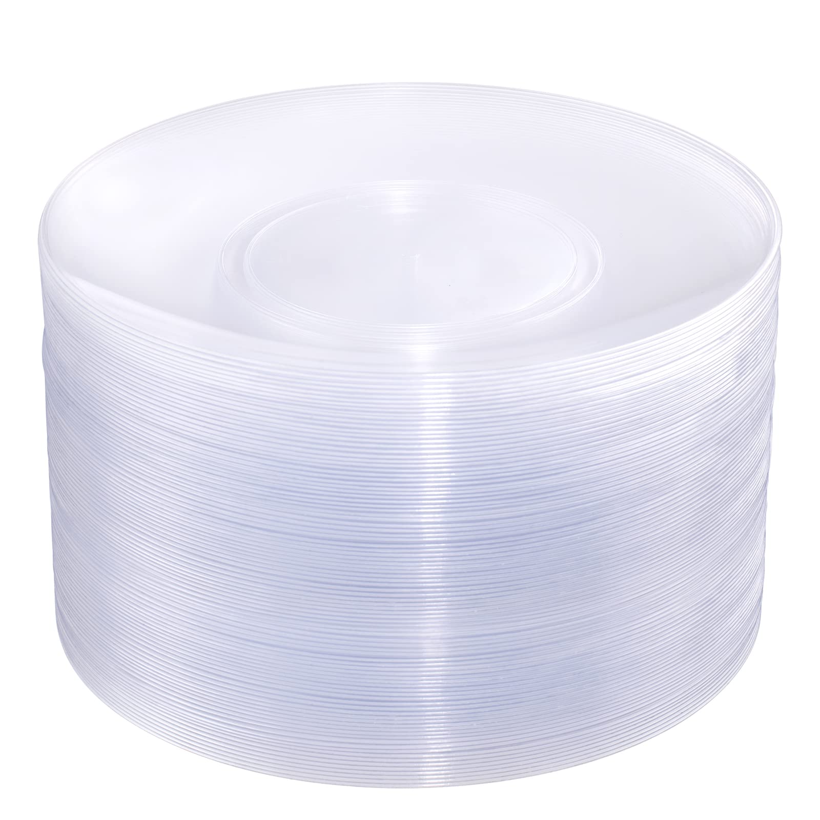 Hioasis 100-Pack 10.25 Inch Clear Plastic Plates - Elegant Disposable Dinner Plates for Weddings, Parties, Catering & Events - Shatterproof & Stylish Tableware for Any Occasion