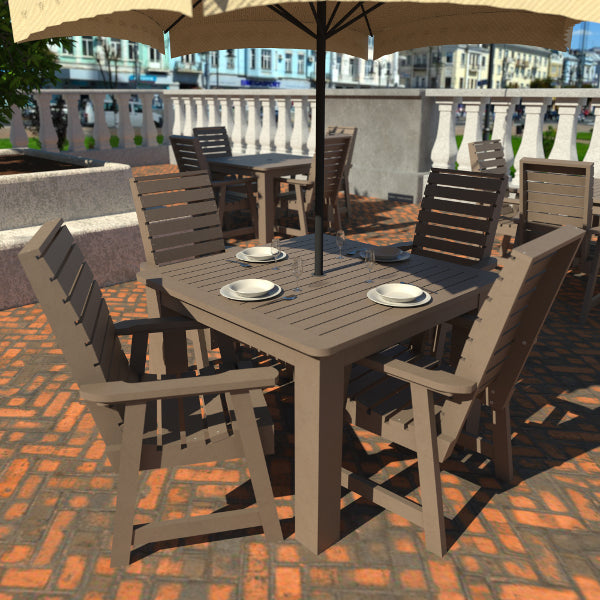 Glennville 5-Piece Square Outdoor Dining Set - Patio Furniture with Table and 4 Chairs - Perfect for Backyard, Garden, and Poolside Gatherings