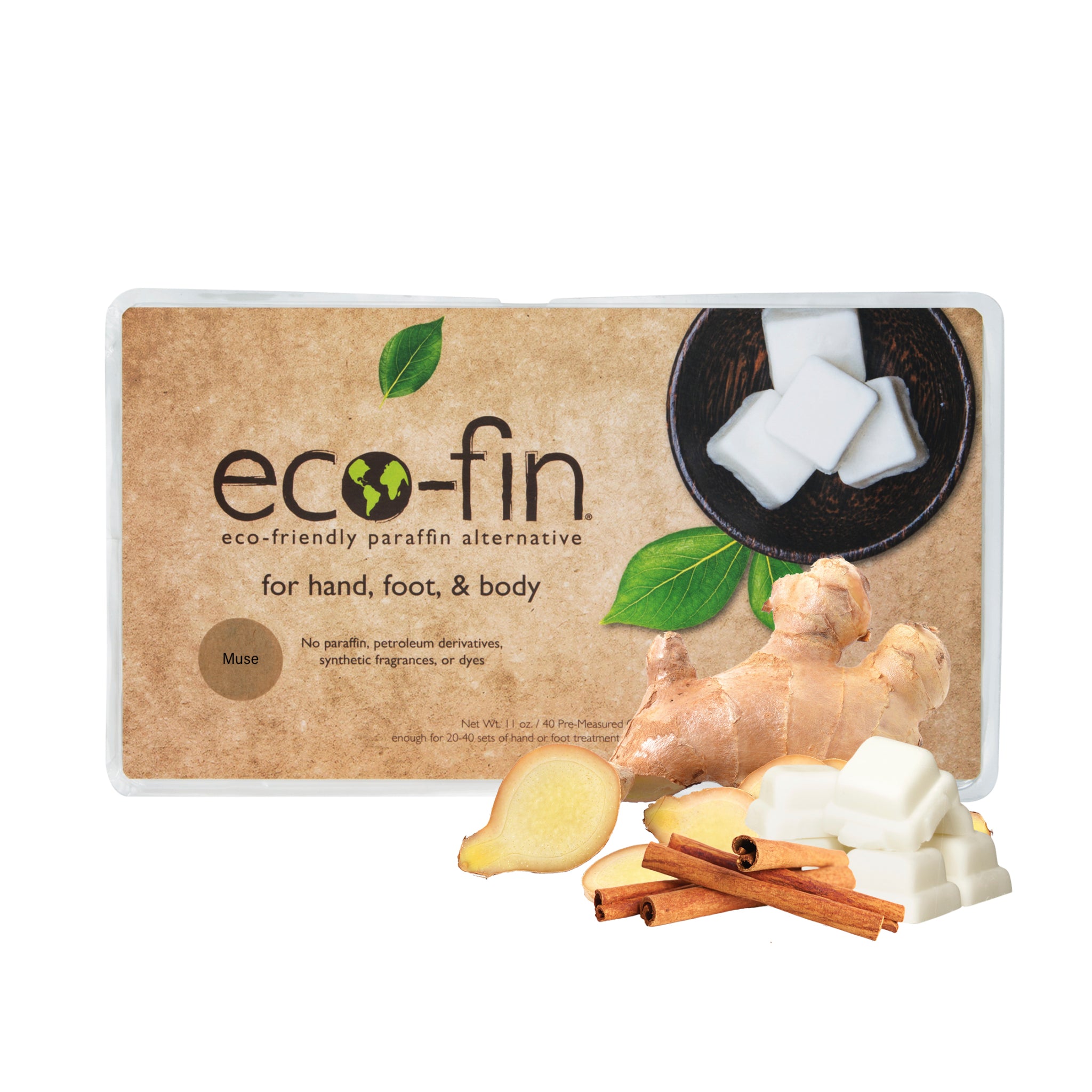 Eco Fin Muse Cinnamon & Ginger Wax Melts - Natural Soy Wax, Aromatherapy, Paraffin-Free - Perfect for Relaxation, Stress Relief & Home Fragrance