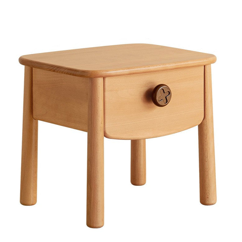 17.7×14.6×15.7 inch / 45×37×40 cm / natural wood color / beech nightstand