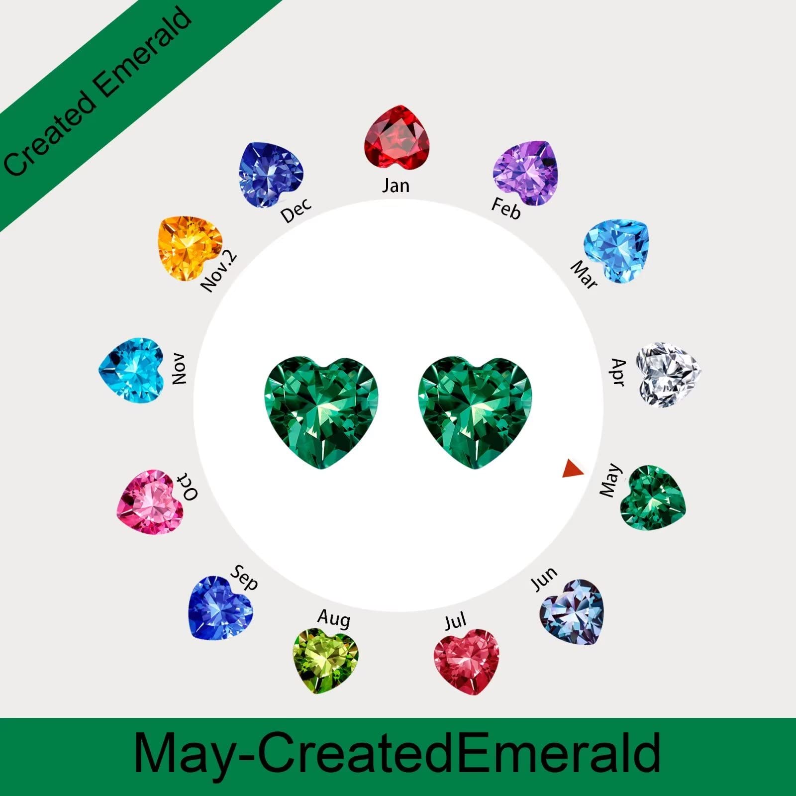 Sterling Silver Birthstone Stud Earrings for Women - Elegant Jewelry Gifts for Wife, Mom, Girlfriend | Perfect for Anniversary, Christmas, Mother's Day & Birthday | Ideal for Everyday Wear, Date Nights & Special Occasions