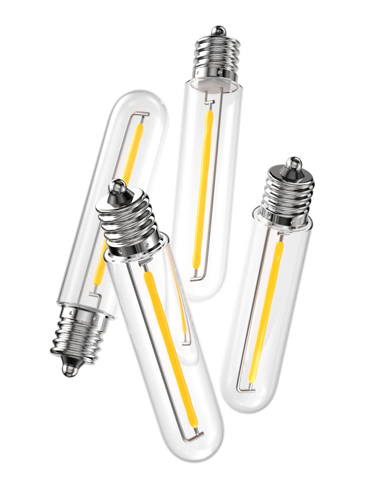 1W T13 LED Replacement Bulbs - 4 Pack Waterproof E12 Screw Base Shatterproof Light Bulbs for Outdoor String Lights - Perfect for Patio, Garden, Christmas & Indoor Decor
