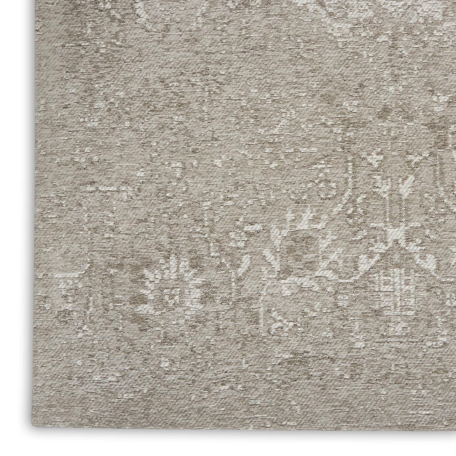 Nourison Damask Farmhouse Light Grey 8' x 10' Area Rug - Easy to Clean, Non-Shedding, Stain Resistant - Perfect for Bedroom, Living Room, Dining Room & Kitchen Decor (8x10)