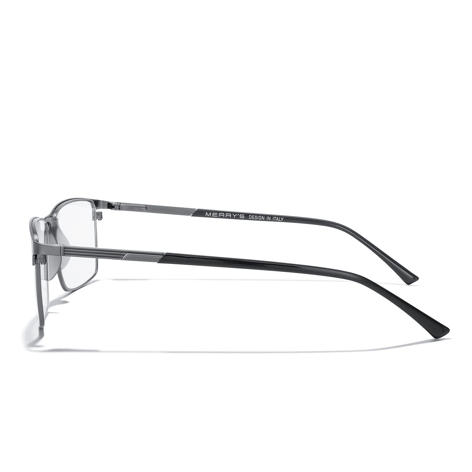 Blue Light Blocking Glasses for Men - Anti Eyestrain Reading Glasses with Metal Frame & Spring Hinge - Computer Glasses for Office Work, Gaming & Screen Time Protection