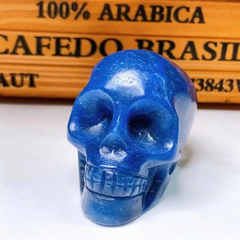 4.5cm Natural Crystal Skull Carving - Polished Healing Gemstone Statue for Feng Shui, Reiki & Wicca Decor | Handmade Spiritual Decor for Meditation, Altar & Home Decoration (1 Piece)