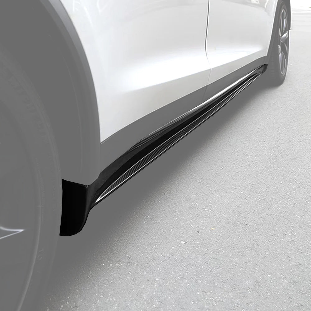 Premium Real Carbon Fiber Side Skirts for Tesla Model S 2021-2023 | High Performance Aerodynamic Body Kit Upgrade | Enhance Style & Downforce for Street Racing & Car Shows