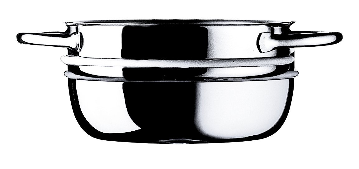 Mepra 1950 Stainless Steel Vegetable Steamer Pot – Silver Cookware for Healthy Cooking, Dishwasher Safe Kitchenware, 1 Piece – Perfect for Steaming Vegetables, Dumplings & Seafood at Home