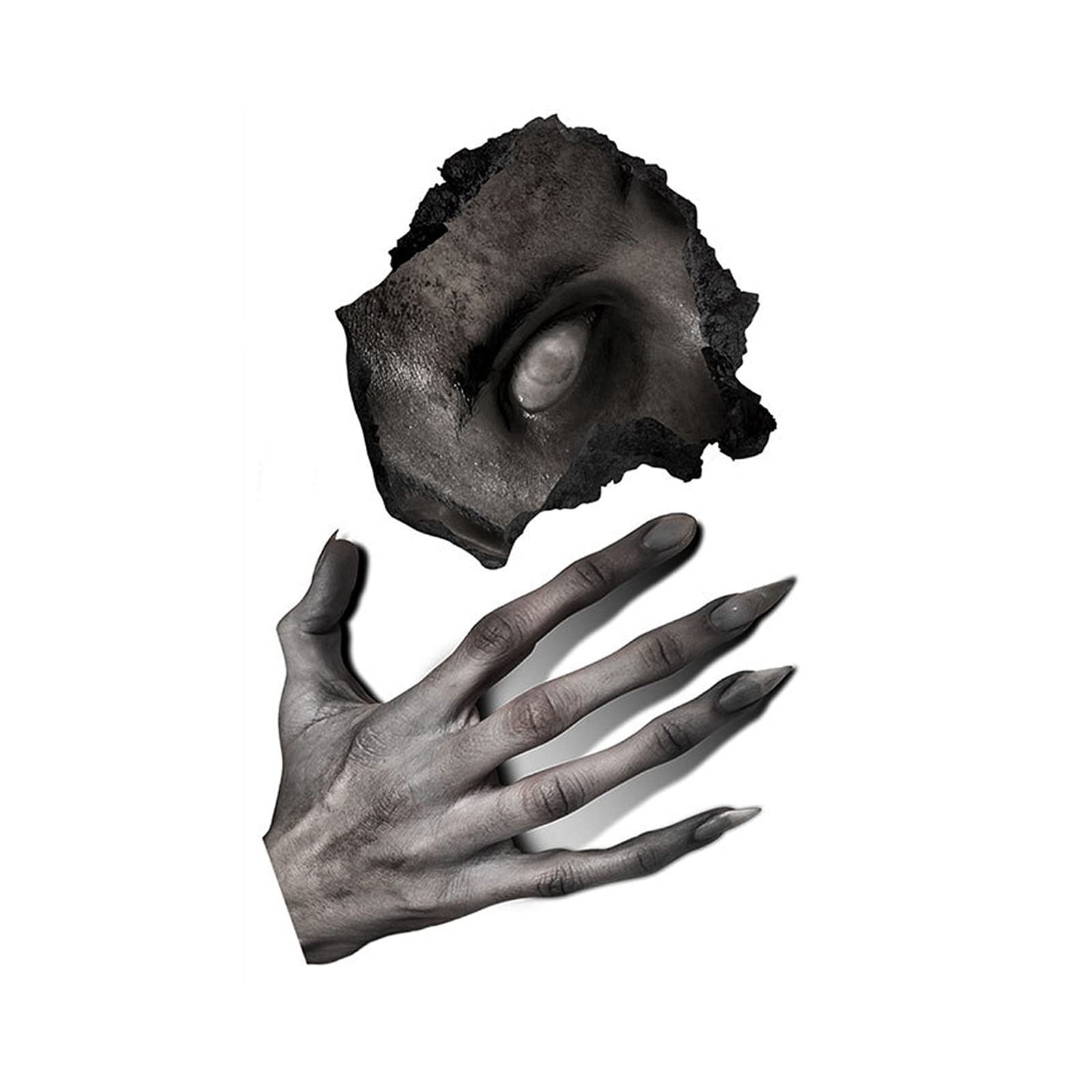 Halloween Blood Handprint Toilet Cover - Horror Wall Sticker for Bathroom Decor