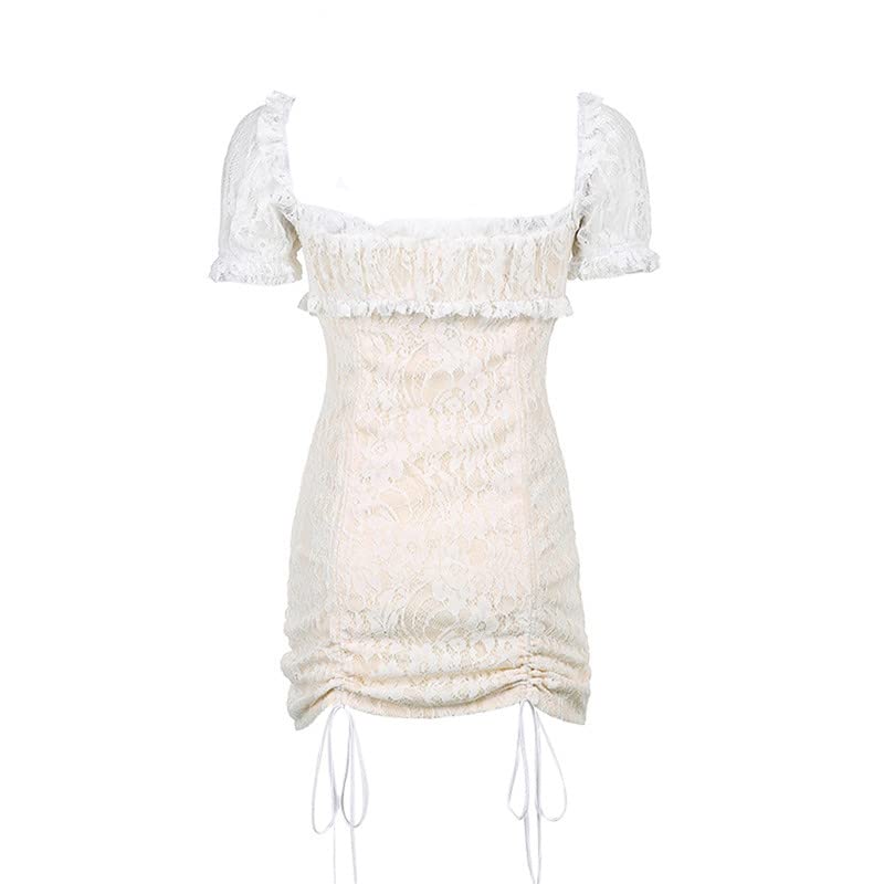 Women's Lace Patchwork Mini Dress - Spaghetti Strap Sleeveless Camisole for Juniors | E-Girl Streetwear | Perfect for Parties, Dates & Summer Outfits