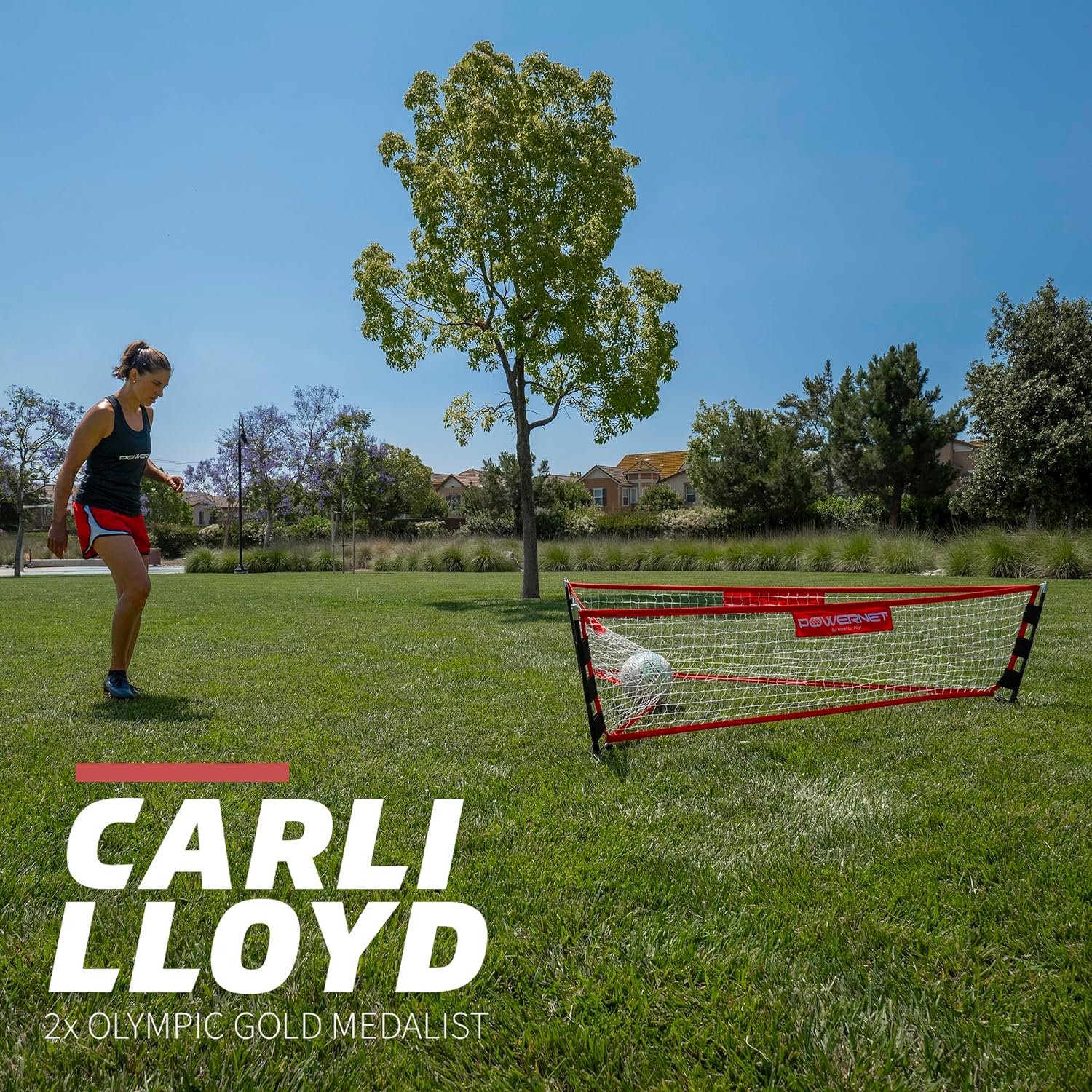 PowerNet Soccer Triple Threat Team Rebounder - Professional Soccer Training Equipment for Passing, Shooting & Rebounding | Perfect for Team Practice, Backyard Drills & Solo Training Sessions