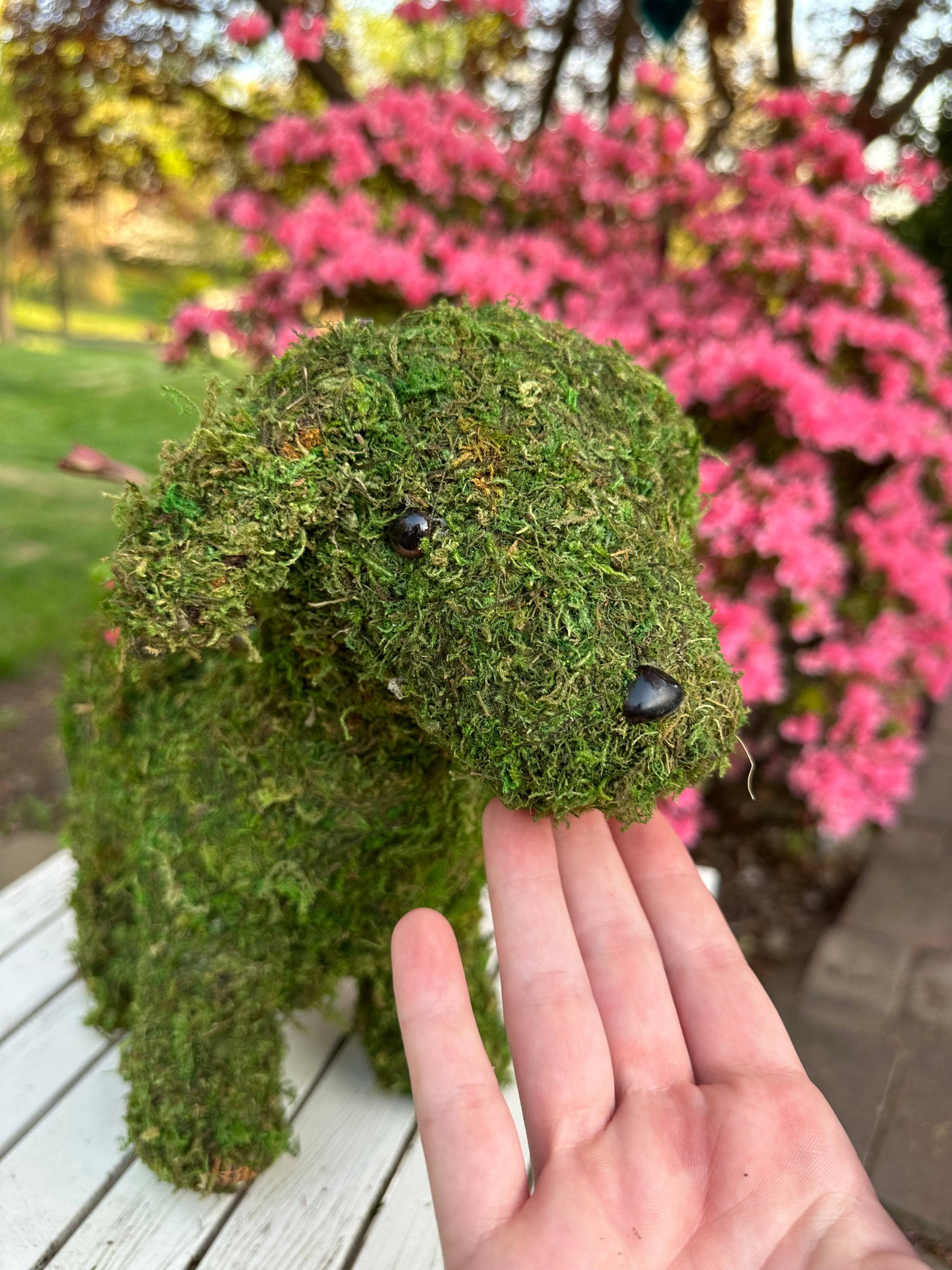 13 Inch Puppy Moss Planter - Cute Indoor Succulent Planter for Home & Office Decor - Perfect for Windowsills, Desks, and Gift Giving
