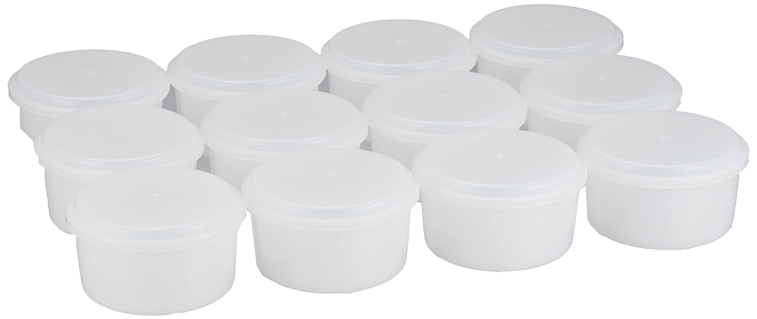 Doshisha HS-19MAZ 12-Pack White Ice Maker Cups for Cocktails, Smoothies & Iced Coffee | BPA-Free Plastic Reusable Drinking Glasses for Parties, Bars & Home Use