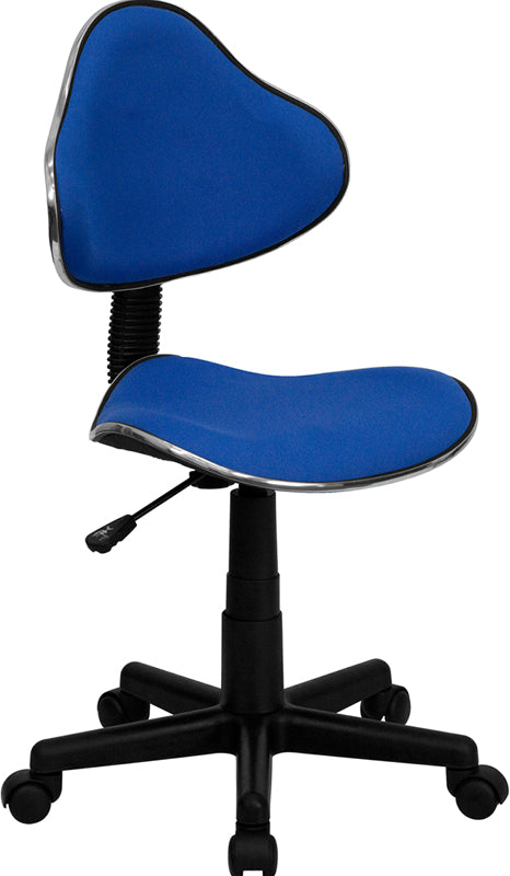 Whitney Blue Fabric Swivel Ergonomic Office Chair - Adjustable Height Task Chair with Lumbar Support for Home Office, Gaming & Workspace Comfort