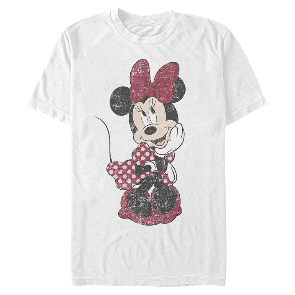 Disney Minnie Mouse Polka Dot Graphic T-Shirt for Men - Casual Cotton Tee for Disney Fans, Theme Parks & Everyday Wear