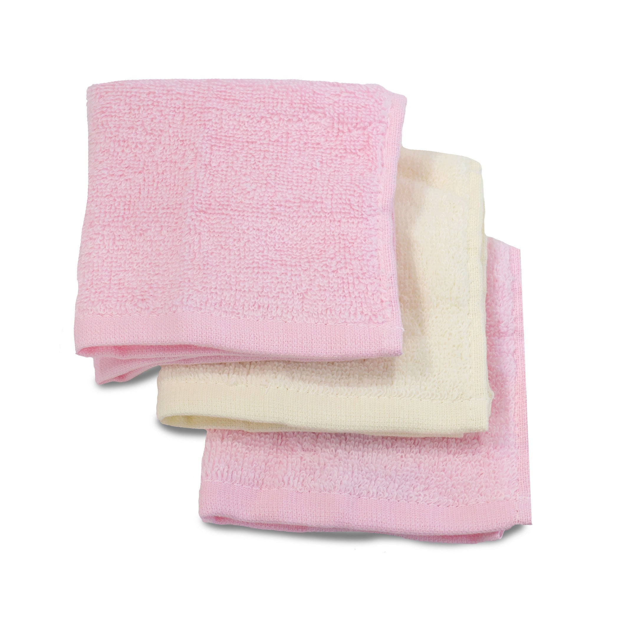 Nordic Sorbet 3-Pack Wash Cloths - Soft & Absorbent Strawberry & Cherry Design for Bath, Spa, and Baby Care